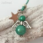 Lederbandkette Engelchen mint