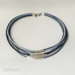 Collier Röhrchen blau