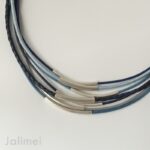 Collier Röhrchen blau – Bild 2