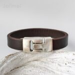 Lederarmband einfach dunkelbraun