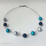 GuteLauneKette türkis-blau große Perlen