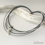 Collier Glitzer Stern schwarz grau – Bild 3