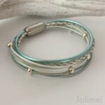 Lederarmband Nappa mint