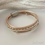 weiches Lederarmband Nappa rosegoldfarben