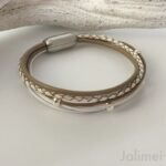 Lederarmband Nappa taupe