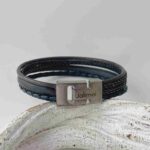 Lederarmband für die Herren in blau