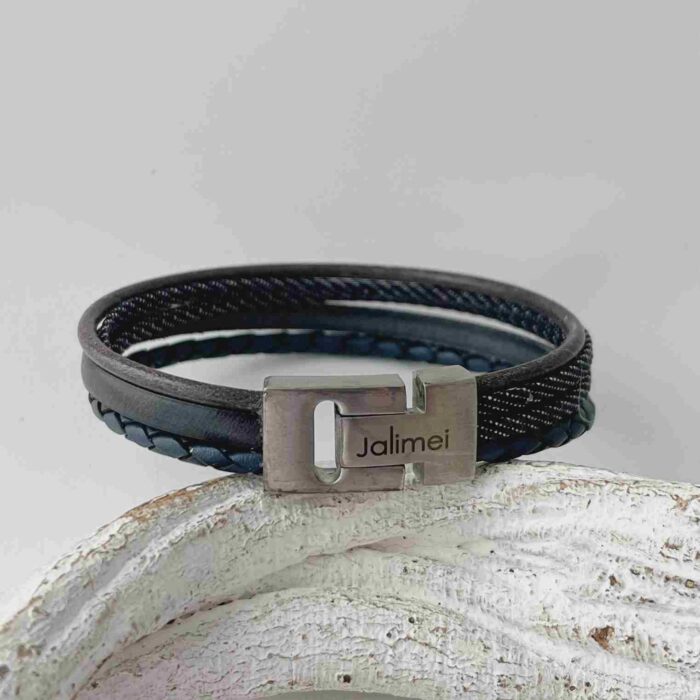 Lederarmband für die Herren in blau