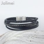 Lederarmband Herren schwarz