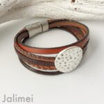 Lederarmband Scheibe braun – Bild 2