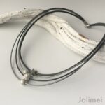 Collier Glitzer Stern grau – Bild 3