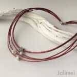 Collier Glitzer Stern rot – Bild 3