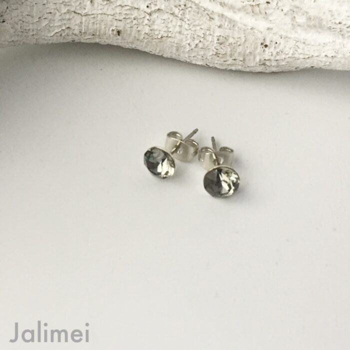 Ohrstecker 6 mm black diamond – Bild 2