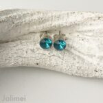 Ohrstecker 6 mm indicolite