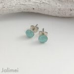 Ohrstecker 6 mm mint grün – Bild 2