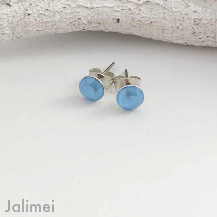 Ohrstecker 6 mm summer blue – Bild 2