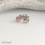 Ohrstecker 6 mm Vintage rose – Bild 2