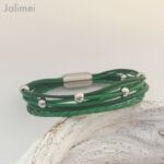 Lederarmband Nappa grün – Bild 2