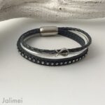 Armband Fisch Konfirmation Glitzer navy – Bild 3