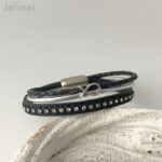 Armband Fisch Konfirmation Glitzer navy
