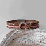 Armband Fisch Konfirmation beige rosa – Bild 2