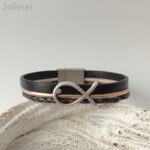 Armband Fisch Konfirmation navy rosegold