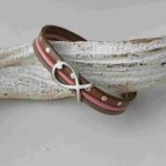 Armband Fisch Konfirmation beige rosa – Bild 3