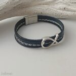 Armband mit Fisch zur Kommunion in schwarz