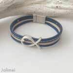 Armband Fisch Konfirmation blau-beige – Bild 2