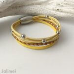Lederarmband Nappa gold gelb