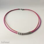 Lederarmband Nappa pink-rot – Bild 4