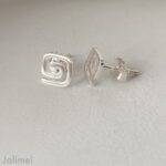 Ohrstecker eckige Spirale – Bild 3