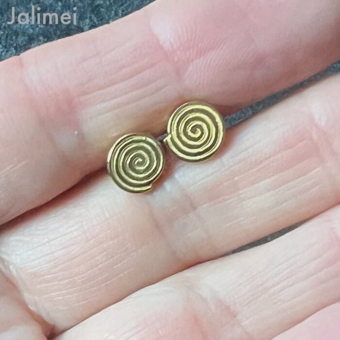 Ohrstecker geschlossene Spirale gold