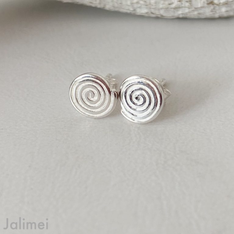 Ohrstecker geschlossene Spirale silber