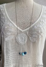 Einzelstück: lange Kette Miracle Bead blau – Bild 3