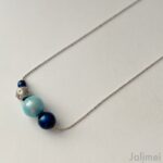 Einzelstück: lange Kette Miracle Bead blau