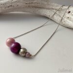 Einzelstück: lange Kette Miracle Bead Lila – Bild 2