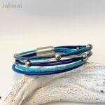 Lederarmband Nappa türkis blau