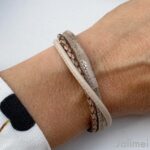 Lederarmband Nappa Damasco beige