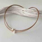 das Ledercollier Perle in braun von Jalimei