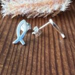 der Ohrstecker offener Fisch aus 925er Silber