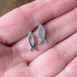 Ohrstecker offener Fisch 925er Silber