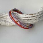 Lederarmband aus Nappa Gold in bunt