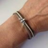 Lederarmband fein Biene taupe