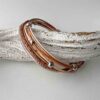 Lederarmband aus Nappa in beige und braun