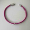 das Lederarmband fein Biene pink