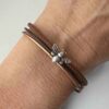 Lederarmband fein Biene braun