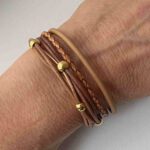 Lederarmband Nappa Gold braun