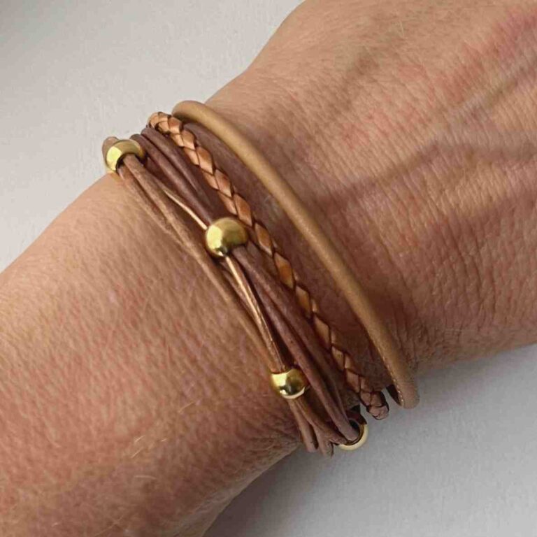 Lederarmband Nappa Gold braun