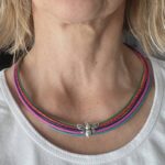 Ledercollier mit LandFrauen Biene bunt
