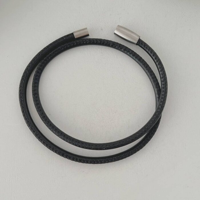 das Wickelarmband Nappaleder Herren schwarz